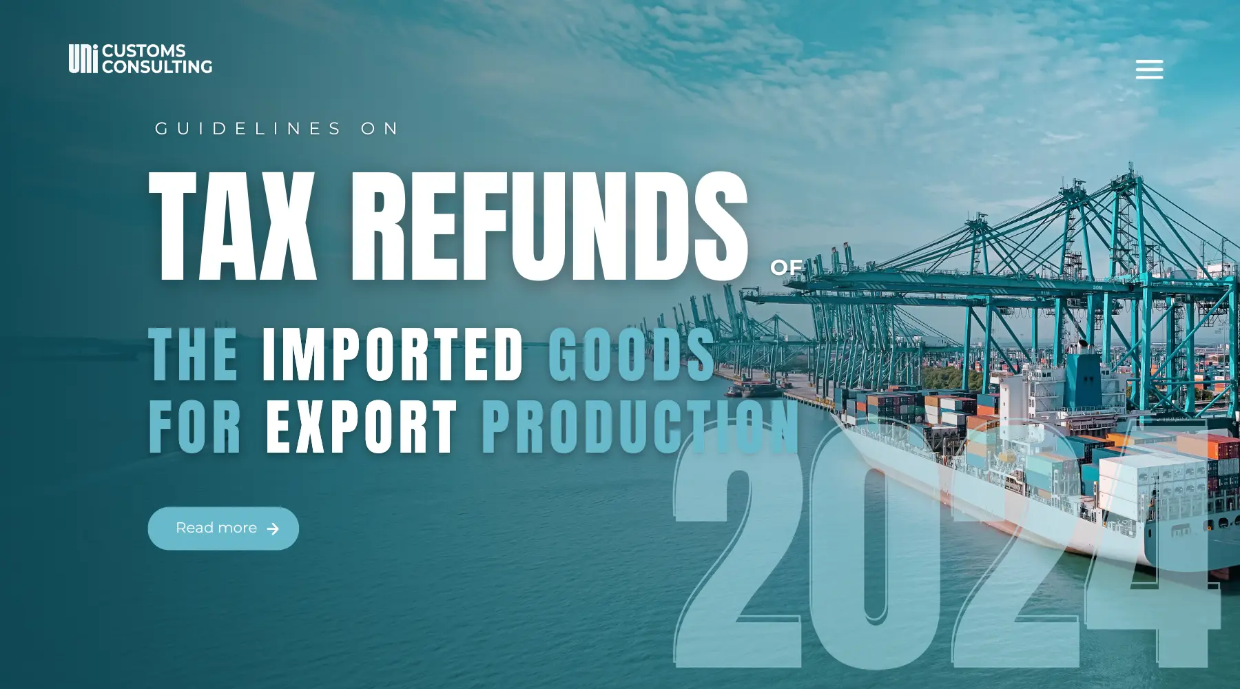 tax refunds of the imported goods for export production