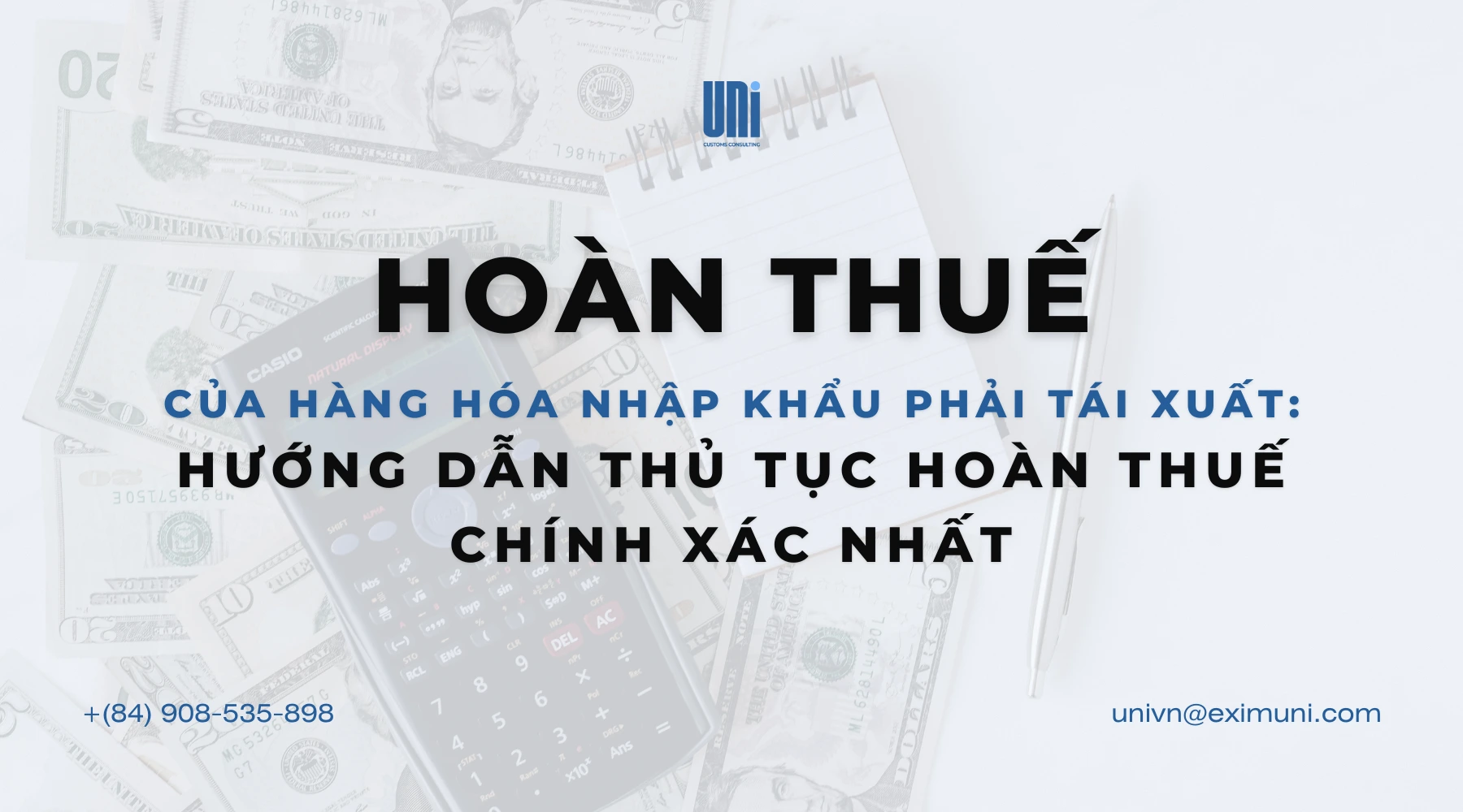 hoàn thuế của hàng hóa nhập khẩu phải tái xuất