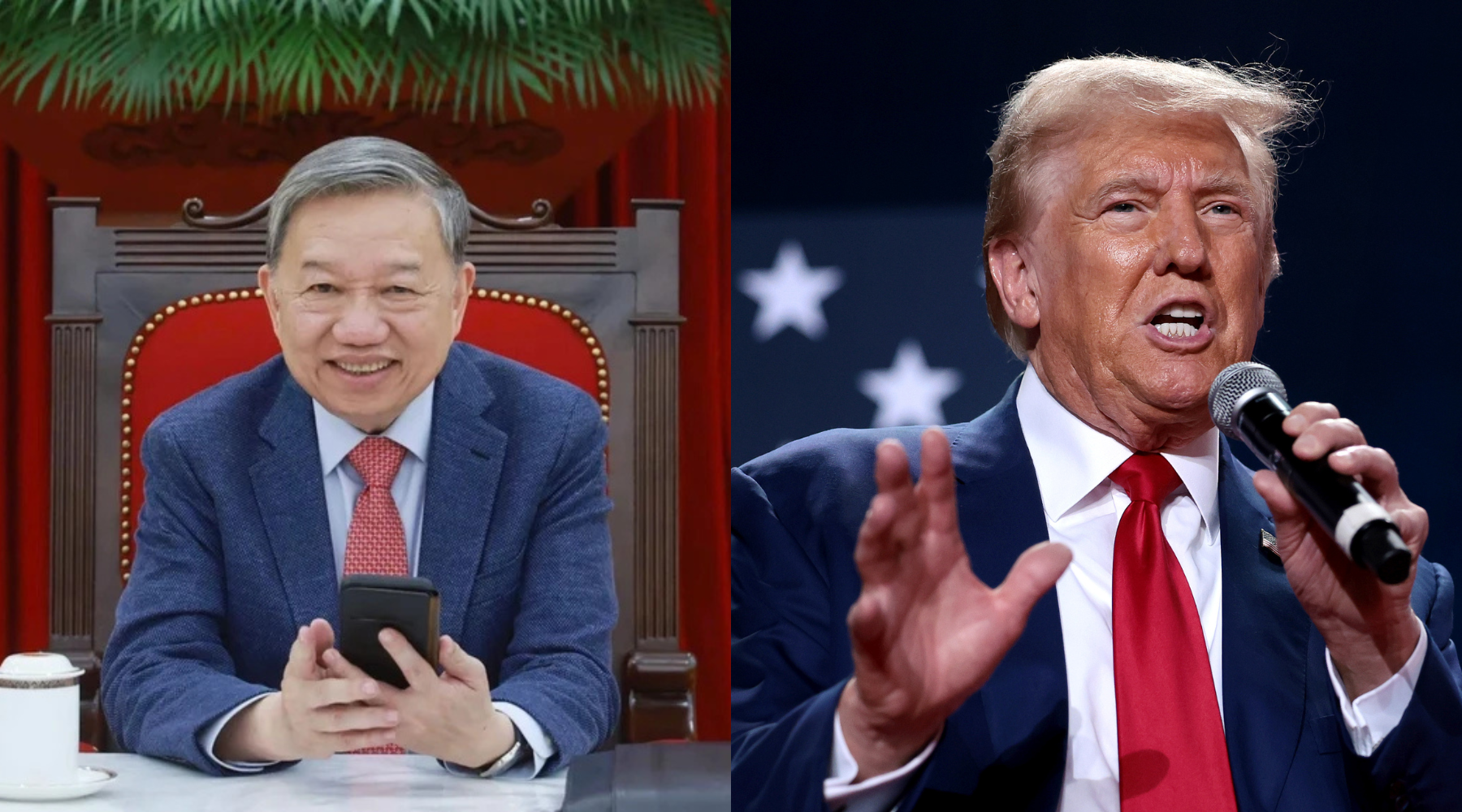U.S. President Donald Trump A very productive call with General Secretary To Lam