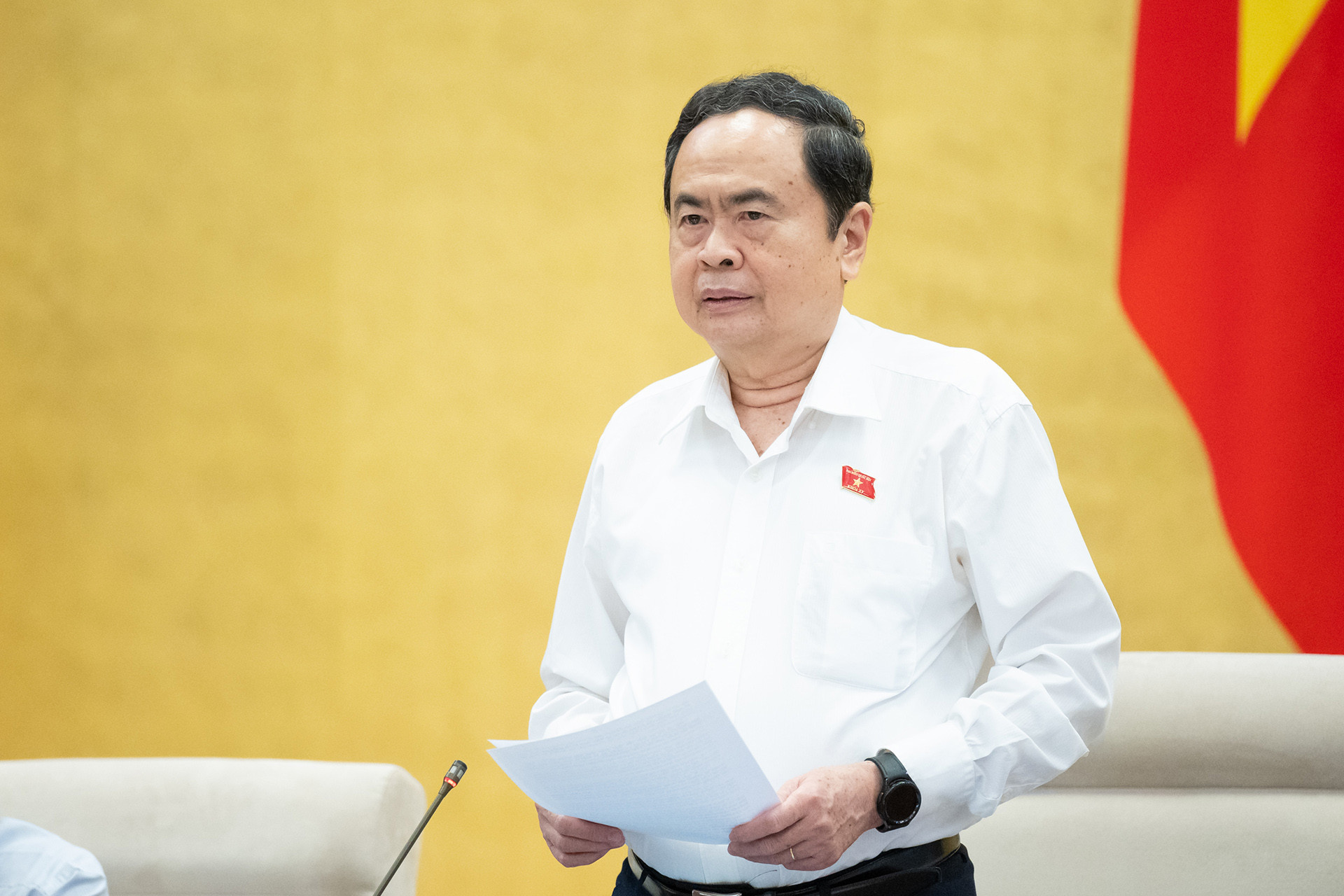 chu tich quoc hoi Tran Thanh Man khang dinh quoc hoi san sang thao go kho khan cho doanh nghiep truoc chinh sach thue quan cua My